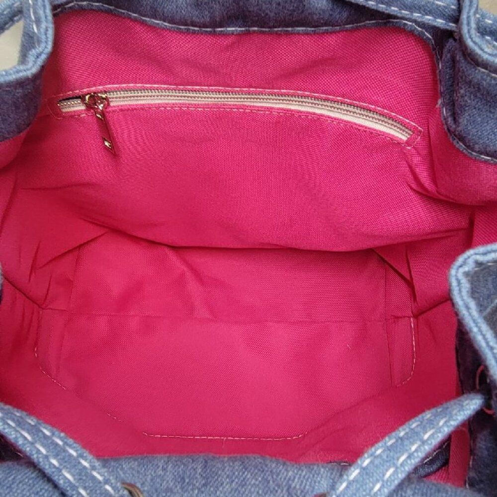 Denim Bucket Bag Set - Picture 4 of 4